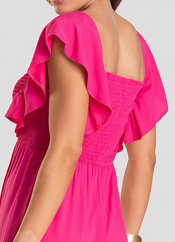 Rovitex - Vestido Midi em Viscose com Lastex Aishty Rosa 5