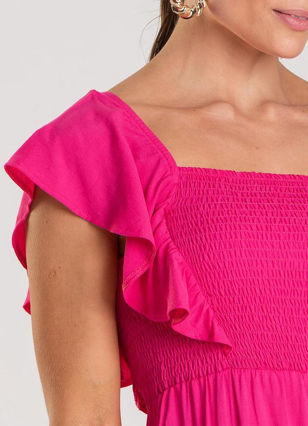 Rovitex - Vestido Midi em Viscose com Lastex Aishty Rosa 6