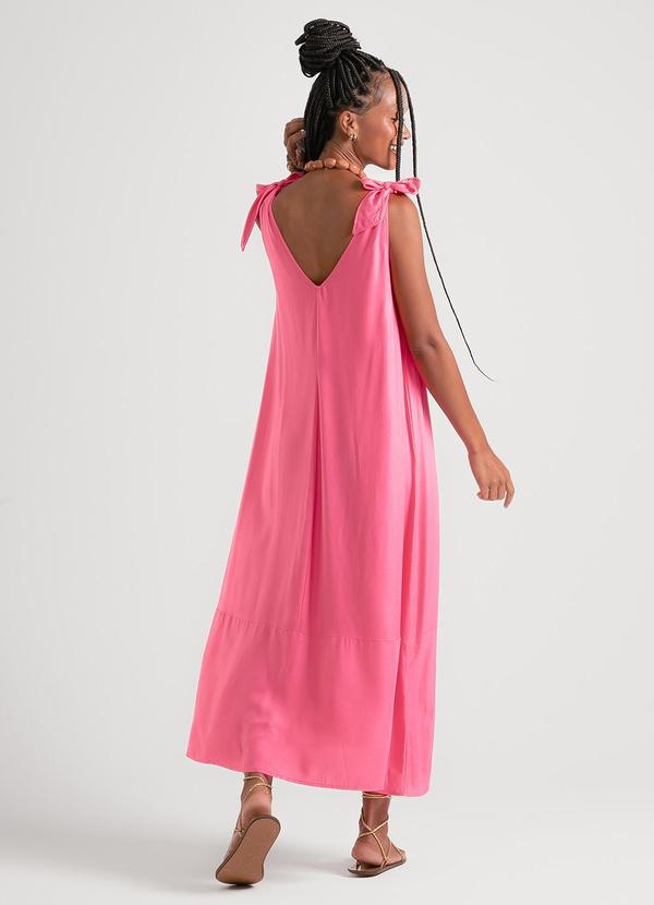 Cativa - Vestido Midi em Viscose Rosa  2