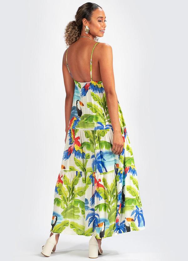 Farm - Vestido Midi Frescor Tropical Verde 2