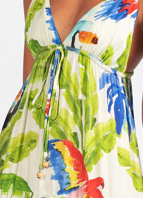 Farm - Vestido Midi Frescor Tropical Verde 3