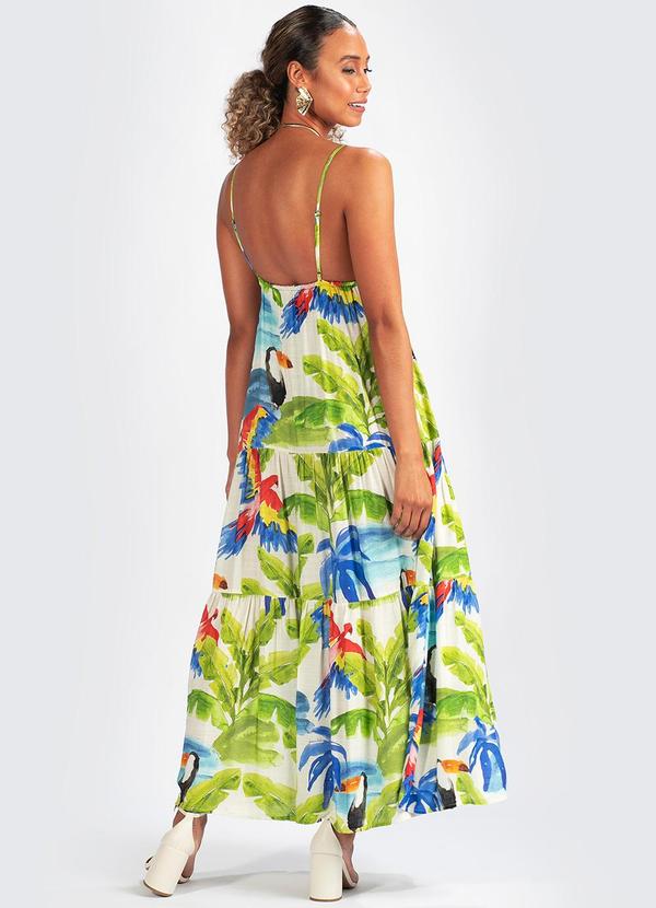 Farm - Vestido Midi Frescor Tropical Verde 4