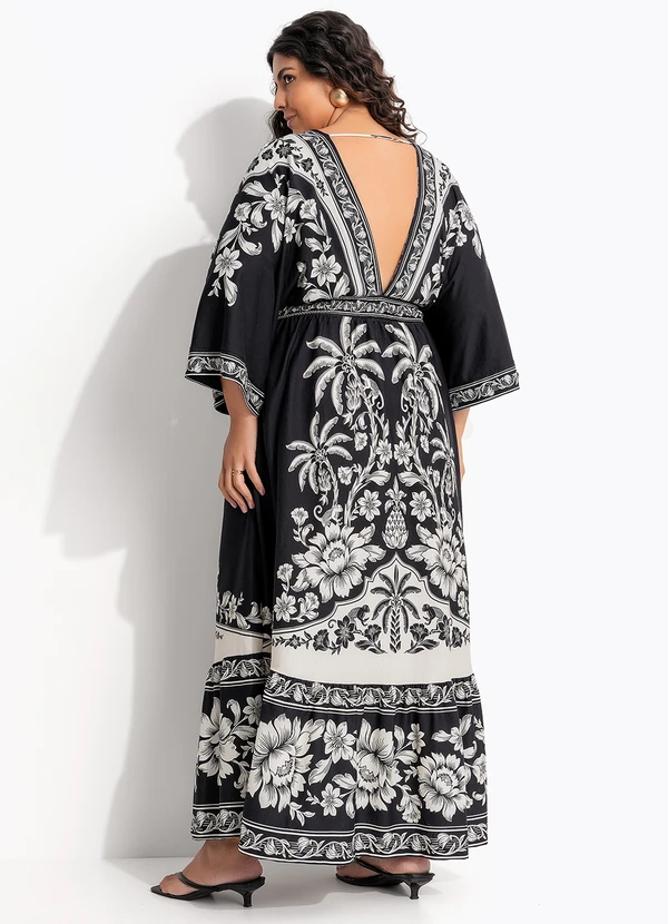 Farm - Vestido Midi Guanacaste Preto 8