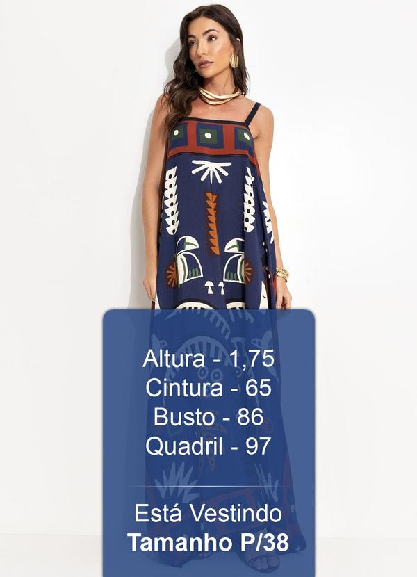 Farm - Vestido Midi Lenço Tropical Azul 6