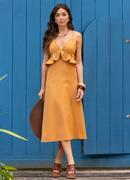Vestido Mostarda em Linho