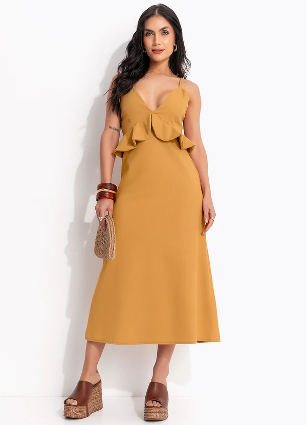 Quintess - Vestido Mostarda em Linho 8