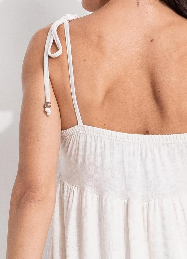 Quintess - Vestido Natural em Malha Texturizada 6