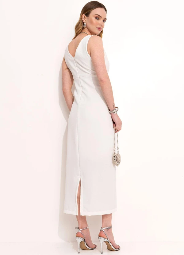 Quintess - Vestido Natural em Tecido Texturizado 4