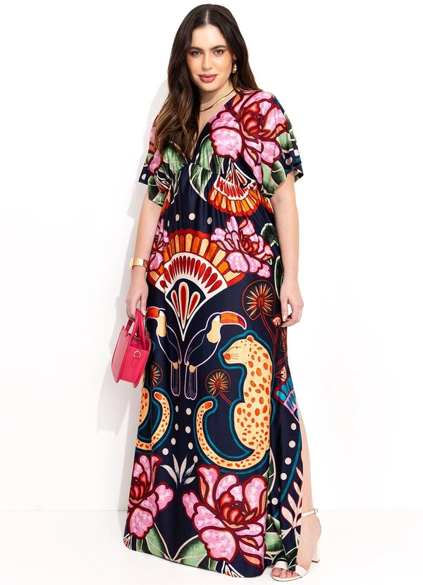 Quintess - Vestido Natural Tropical em Malha Fria 13