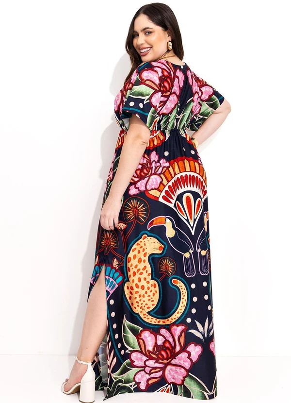 Quintess - Vestido Natural Tropical em Malha Fria 14