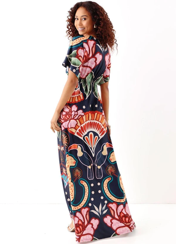 Quintess - Vestido Natural Tropical em Malha Fria 6