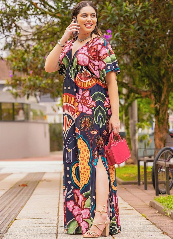 Quintess - Vestido Natural Tropical em Malha Fria 10