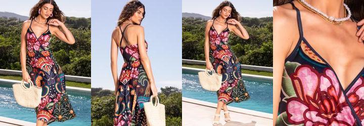 Vestido Natureza Tropical em Malha Fria