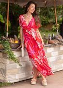 Vestido Natureza Vermelha em Malha Fria