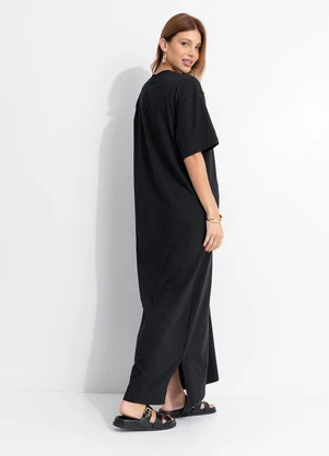 Farm - Vestido no Vira Lata Raposinha Preto - FARM