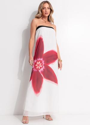 Vestido (Off White) em Chiffon