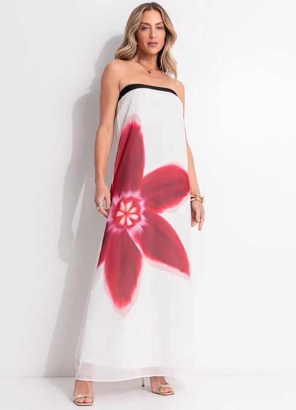 Vestido (Off White) em Chiffon
