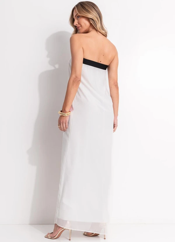 Quintess - Vestido Off White em Chiffon 5
