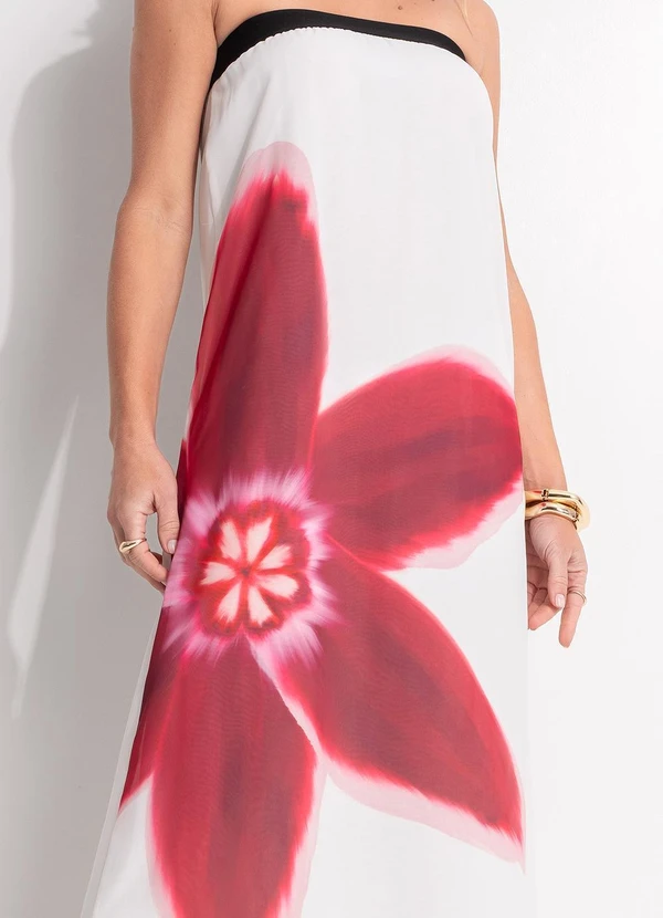 Quintess - Vestido Off White em Chiffon 7