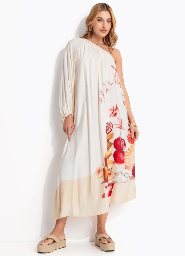 Farm - Vestido Ombro Só Afrodite Bege 3