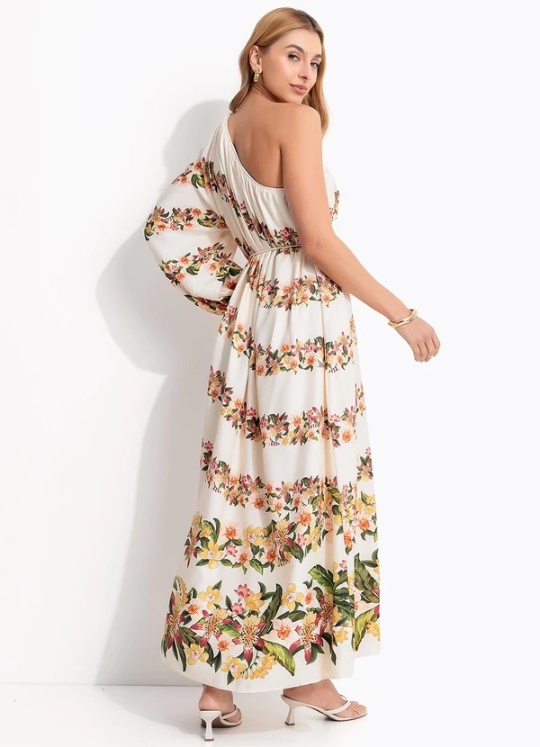 Farm - Vestido Ombro Só Floral Mali Bege 2