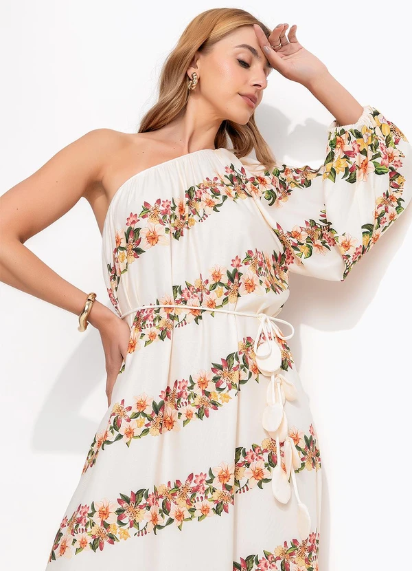 Farm - Vestido Ombro Só Floral Mali Bege 5