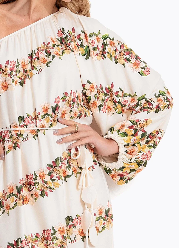 Farm - Vestido Ombro Só Floral Mali Bege 7