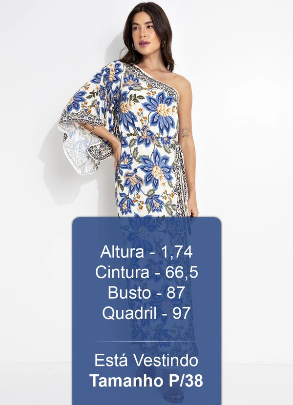 Farm - Vestido Ombro Só Jardim Chintz Lenço Bege 5