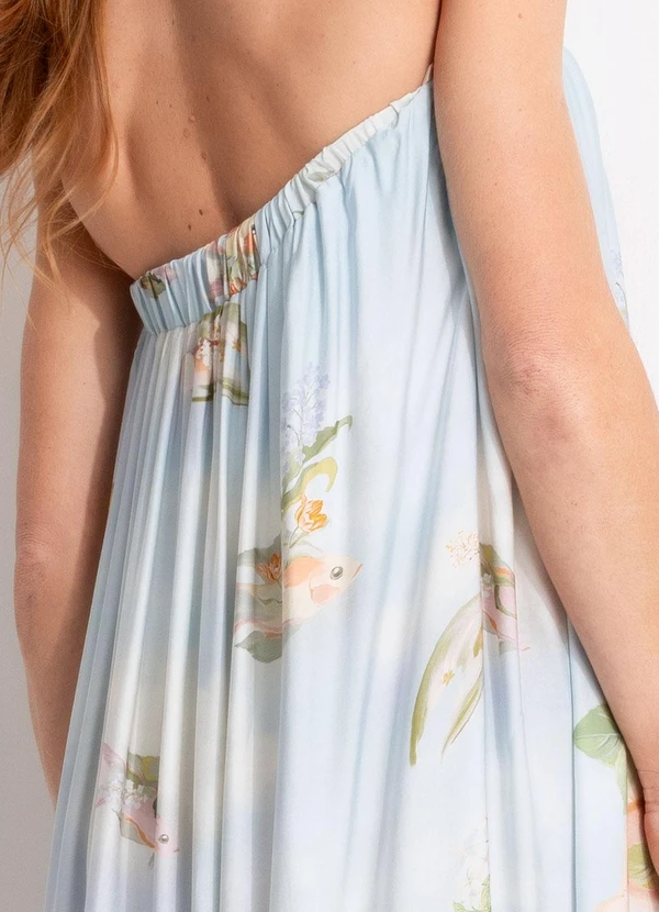 Farm - Vestido Ombros de Fora Venus Azul 5