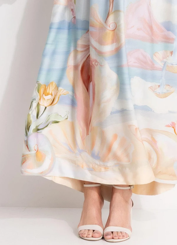 Farm - Vestido Ombros de Fora Venus Azul 7