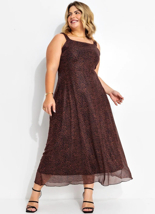 Quintess - Vestido Onça em Tule 11