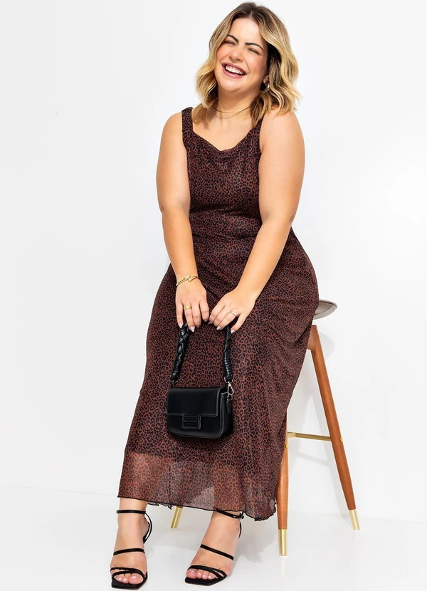 Quintess - Vestido Onça em Tule 12