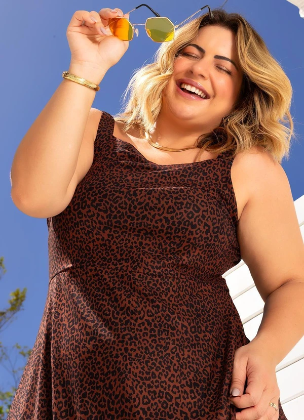 Quintess - Vestido Onça em Tule 13