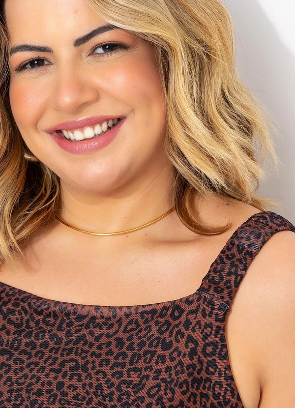 Quintess - Vestido Onça em Tule 15