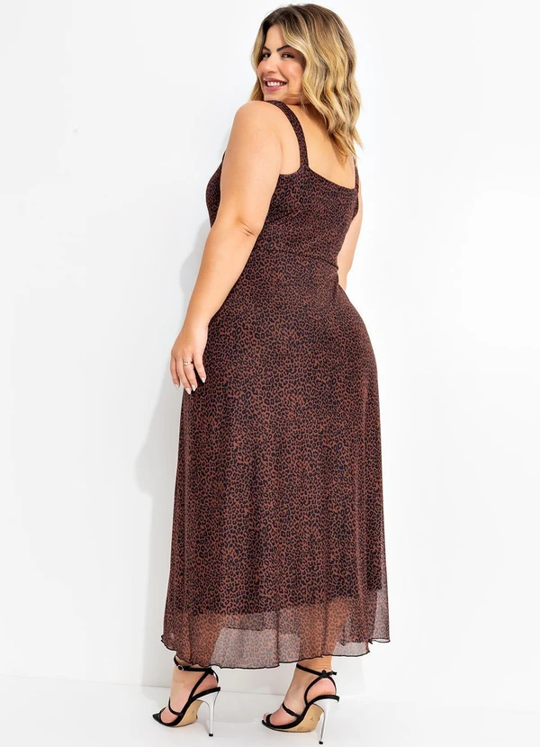 Quintess - Vestido Onça em Tule 9