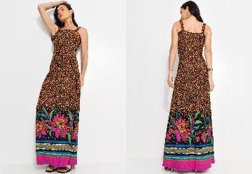 Vestido Ona Floral em Malha de Viscose