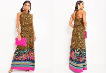 Vestido Ona Floral em Malha de Viscose