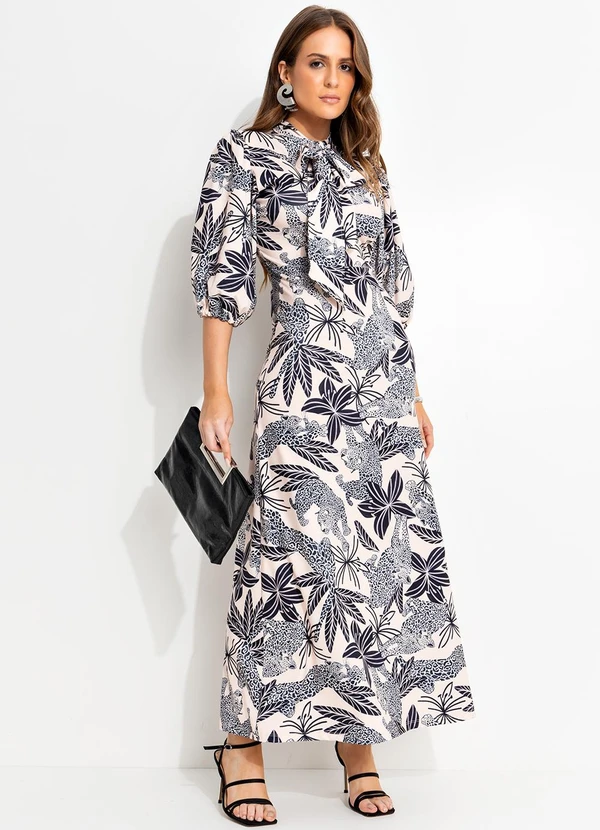 Quintess - Vestido Onças em Malha Fria 3