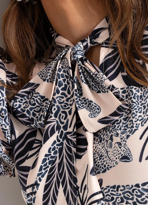 Quintess - Vestido Onças em Malha Fria