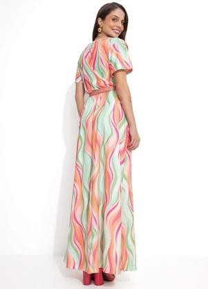 Rosalie - Vestido Ondas Coloridas em Malha - ROSALIE