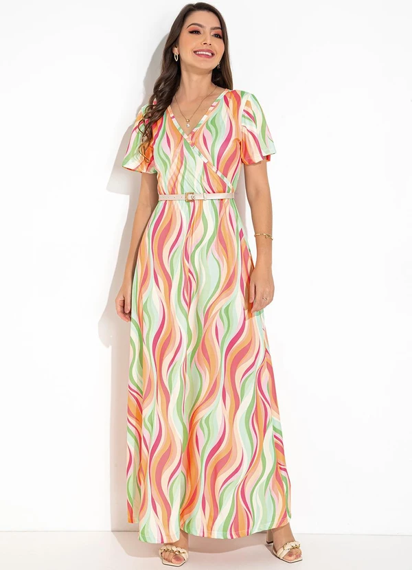 Rosalie - Vestido Ondas Coloridas em Malha 4