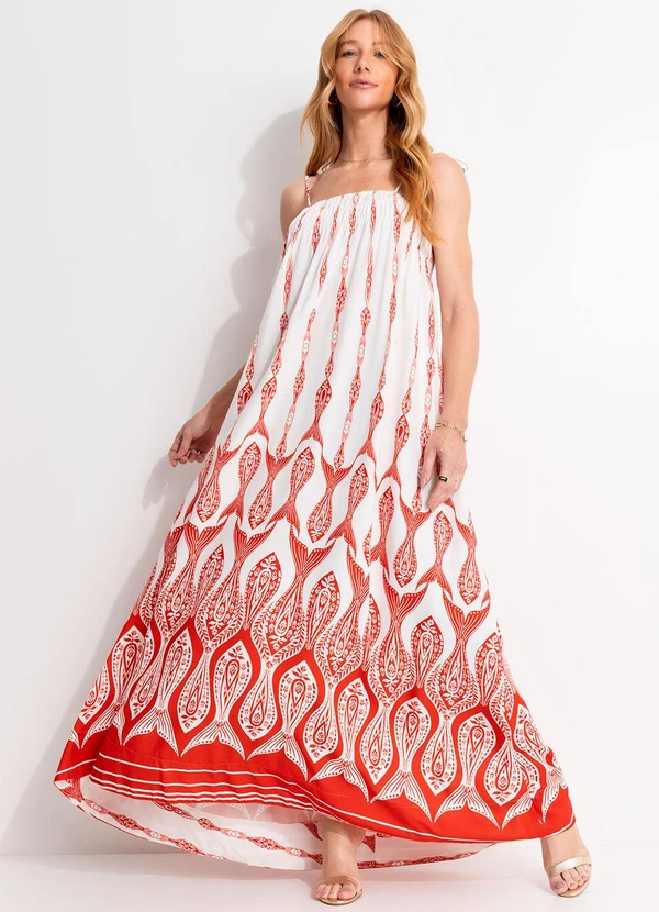 Farm - Vestido Peixe Correnteza Vermelho 3