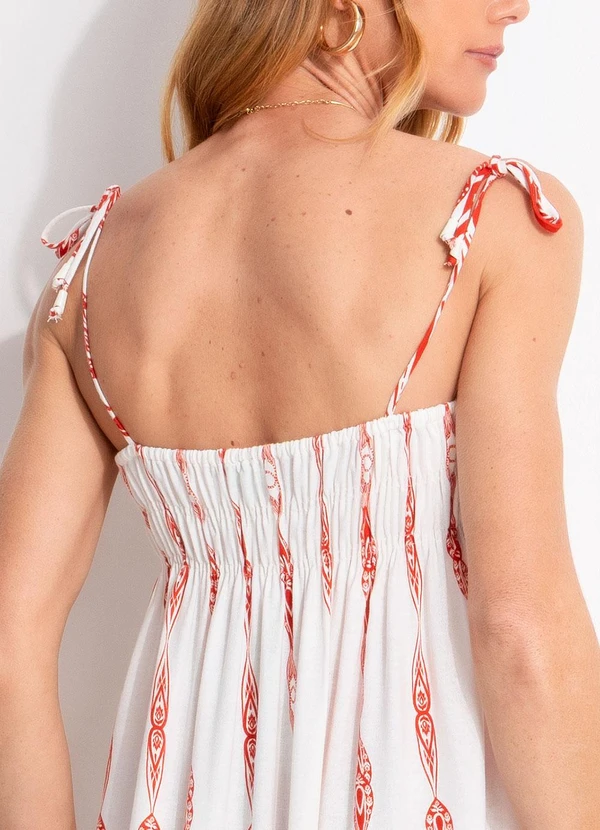 Farm - Vestido Peixe Correnteza Vermelho 5