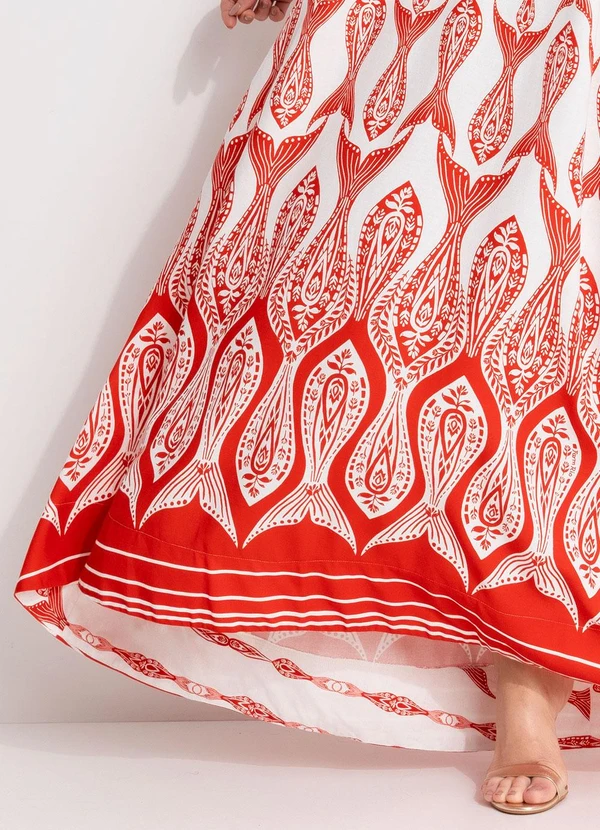 Farm - Vestido Peixe Correnteza Vermelho 8