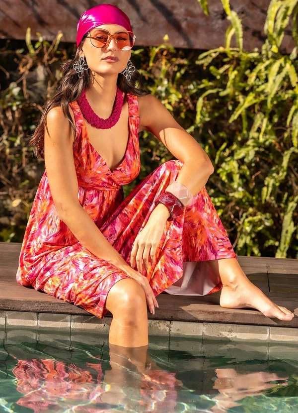 Quintess - Vestido Pinceladas em Malha Fria 3