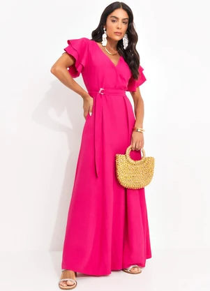 Quintess - Vestido Pink em Crepe Plano - QUINTESS