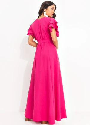 Quintess - Vestido Pink em Crepe Plano - QUINTESS