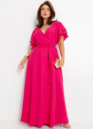 Quintess - Vestido Pink em Crepe Plano - QUINTESS