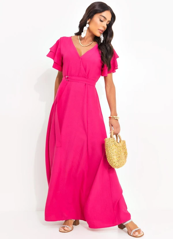 Quintess - Vestido Pink em Crepe Plano 8