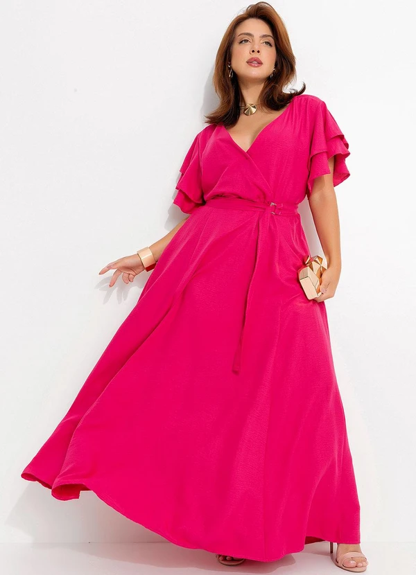Quintess - Vestido Pink em Crepe Plano 2